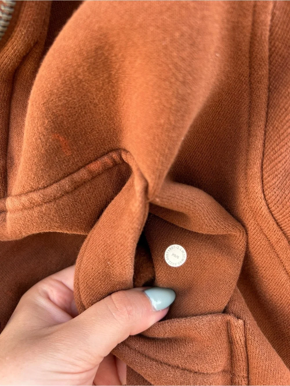 Lululemon Scuba Oversized 1/2 Zip Cropped Hoodie - Copper Brown - Size XS/S